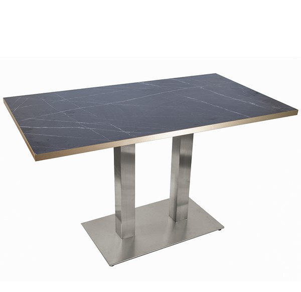 New Rectangular Dining Tables With Metal Bases For Sale