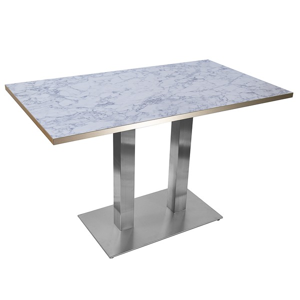 Rectangular Dining Tables With Metal Bases For Sale