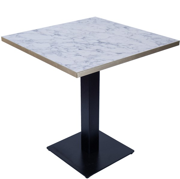 Square Dining Tables With Brushed Metal Bases