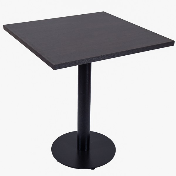 Square Dining Table With Round Black Bases For Sale
