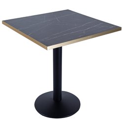 Square Dining Table With Dome Black Bases For Sale
