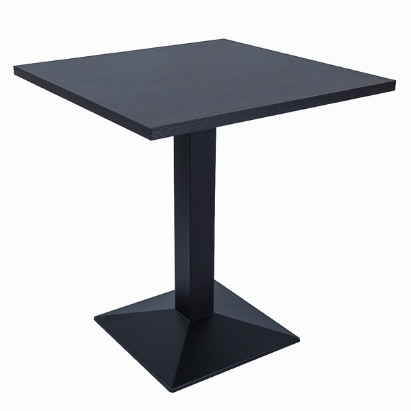 New Square Dining Table With Black Pyramid Bases For Sale