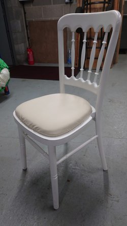 Secondhand White Wooden Cheltenham Chairs For Sale