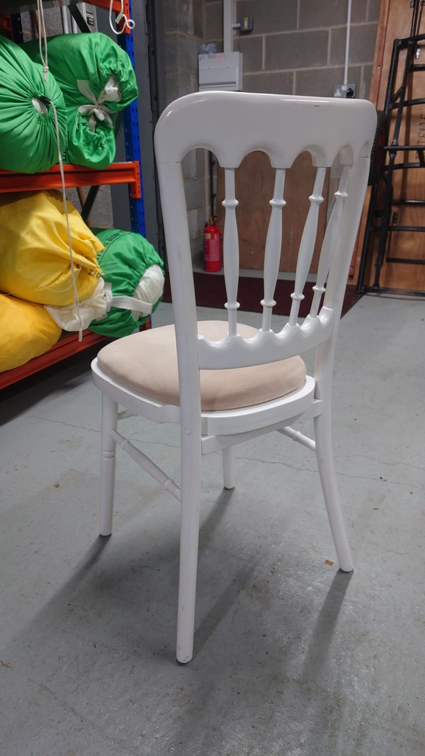 Secondhand White Wooden Cheltenham Chairs