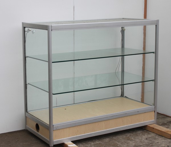 3x Large Glass Display Counters For Sale
