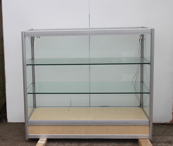 Secondhand 3x Large Glass Display Counters For Sale