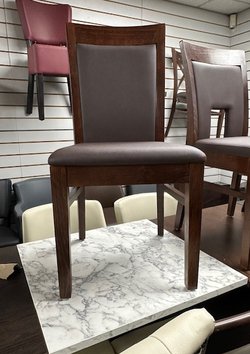 New Dining Chair Chocolate Brown Walnut Frame