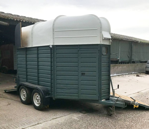 Land Rover green horse box catering conversion
