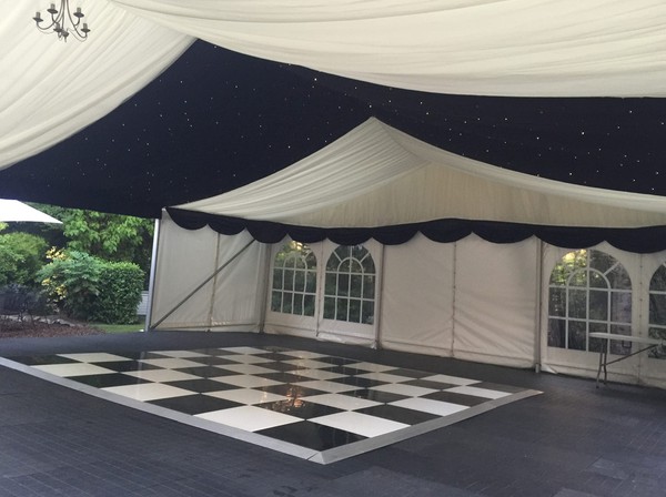 Secondhand 15ft x 15ft Black And White Dancefloor