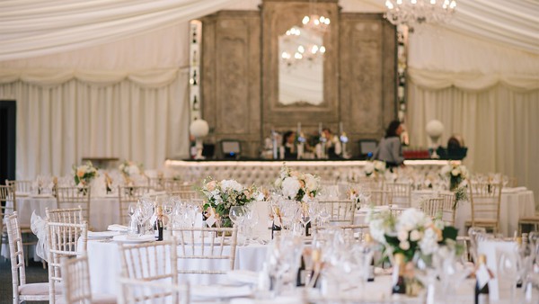 Grand wedding marquee