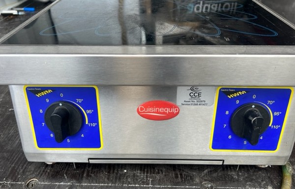 2x 6kw Free Standing 3 Phase Induction Hob Unit For Sale