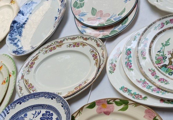 Used Vintage Tableware Bone China Porcelain For Sale