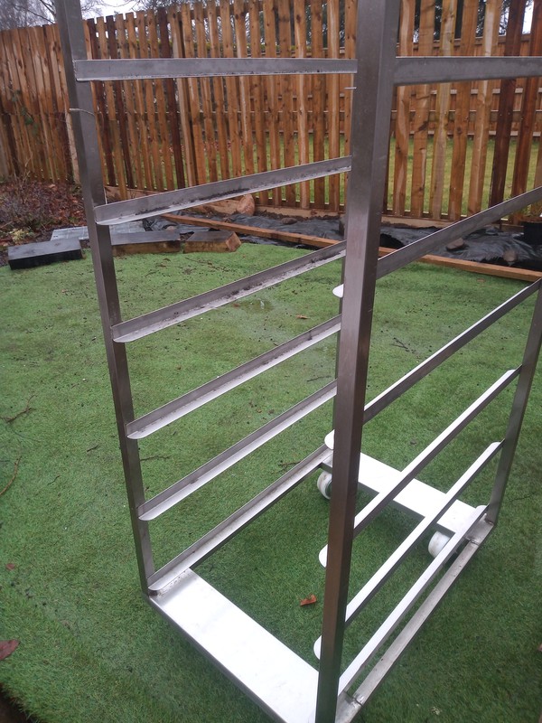 Secondhand Bakery Rack and Steel Tables For Sale