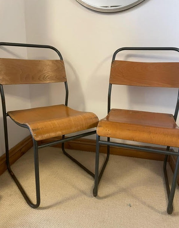 Used Vintage Retro Cafe Stacking Chairs