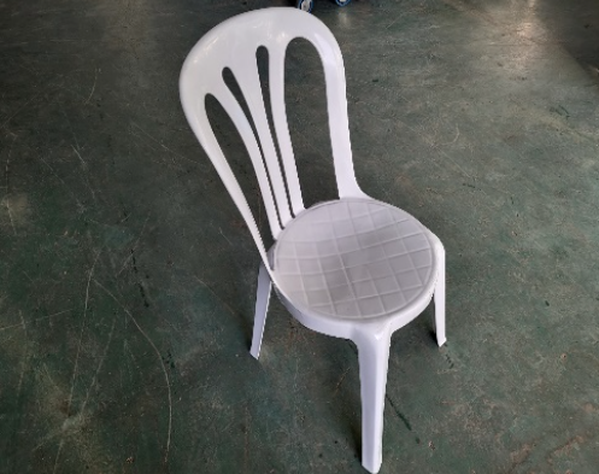Used White Stacking Bistro Chair
