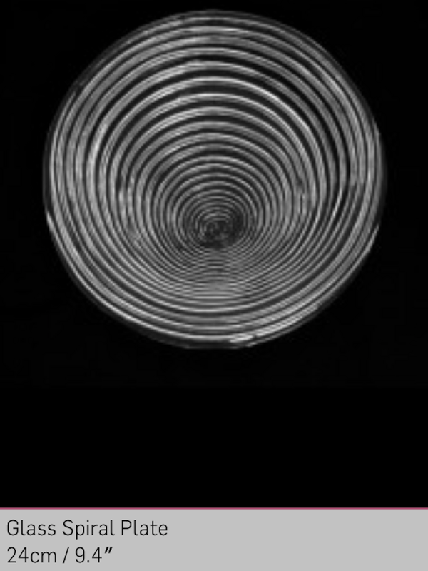 24cm Glass Spiral Plate