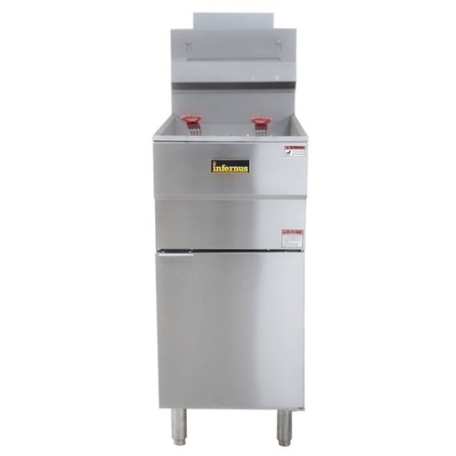New Infernus Fryer Single Tank Gas with Double 2 Twin Baskets For Sale New Infernus Fryer Single Tank Gas with Double 2 Twin Baskets For Sale