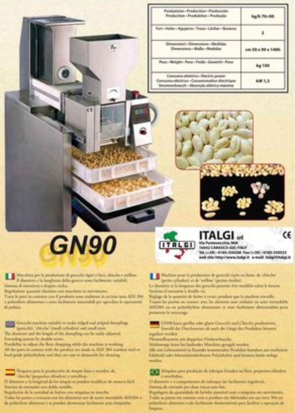 Potatoes gnocchi machine GN90