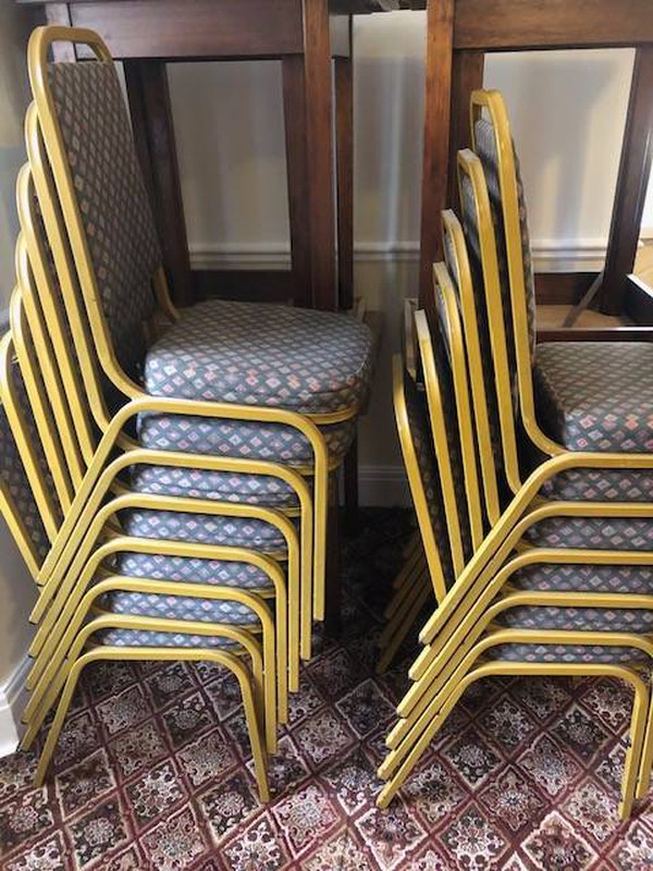 Stacking dining chairs for sale