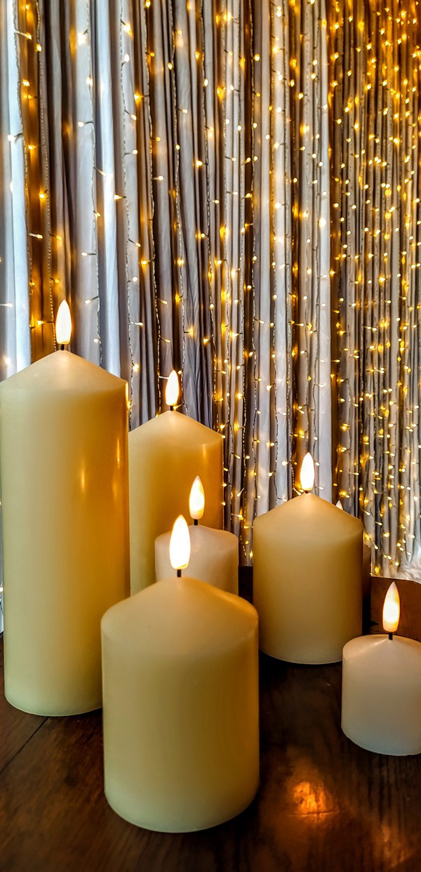 Wax LED Pillar Candles