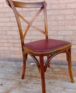 Secondhand Cross Backed Wooden Chairs For Sale