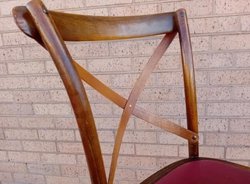 Cross Backed Wooden Chairs For Sale