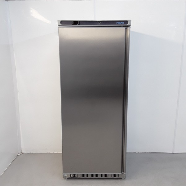 Tall stainless steel fridge