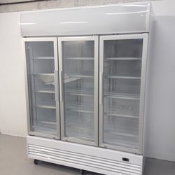 Triple door display fridge