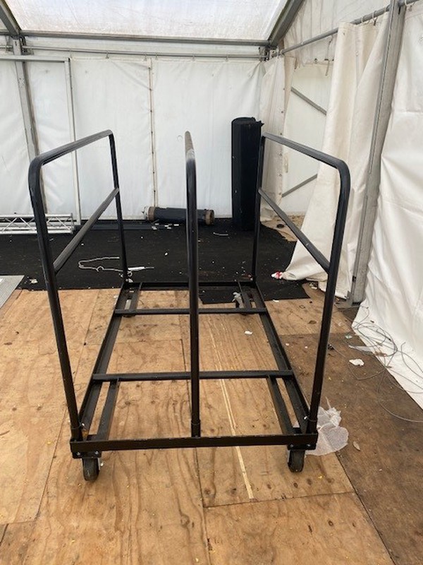 Table trolleys for removal and storage