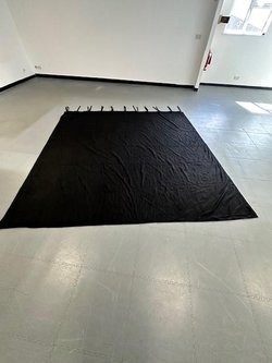 3m x 3m wall linings Black IFR Molton