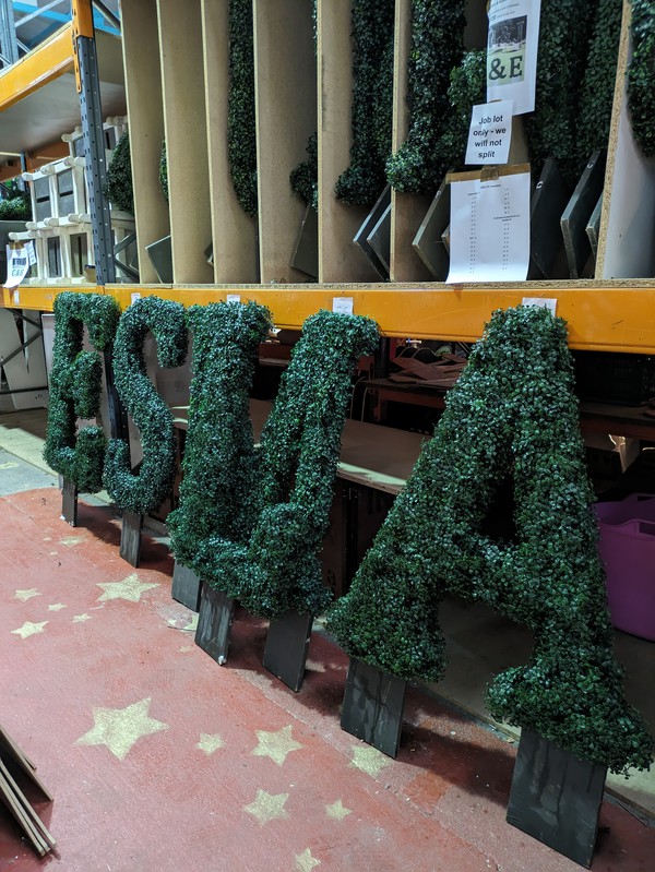 Large Topiary Letters (Job Lot) - Exeter 2