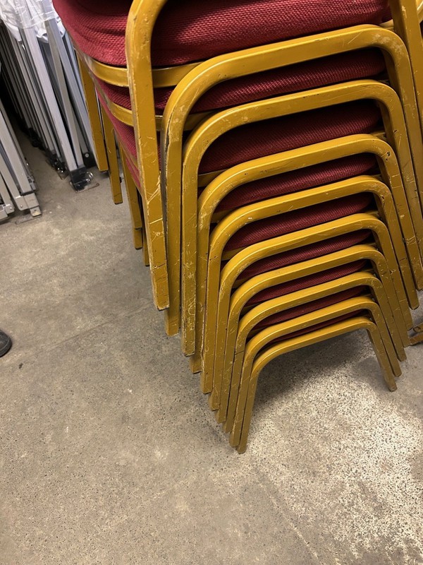Secondhand Red Banqueting Chairs For Sale