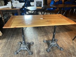 Traditional Pub Table with Cast Iron Base
