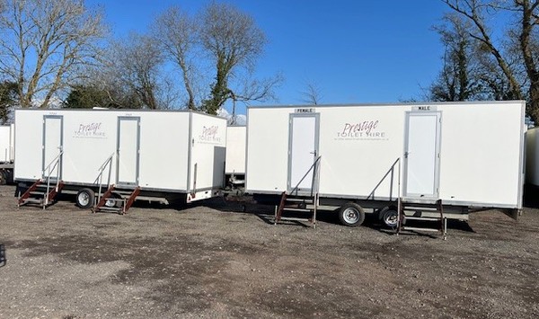 Secondhand Used 2x 4 + 1 Toilet Trailers For Sale