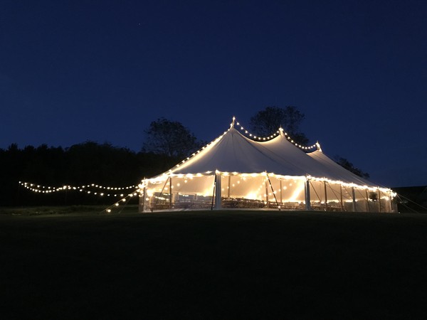 Sailcloth Marquee at night