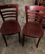 Wooden Curved ladder back chairs