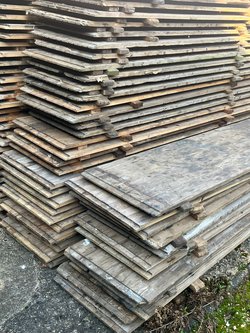 100x Wooden Interlocking Floorboards 2.95m x 0.5m