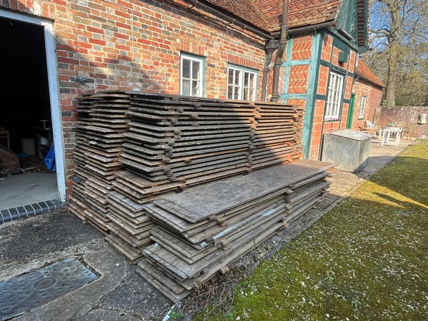100x Wooden Interlocking Floorboards 2.95m x 0.5m - Wantage, Oxfordshire 3