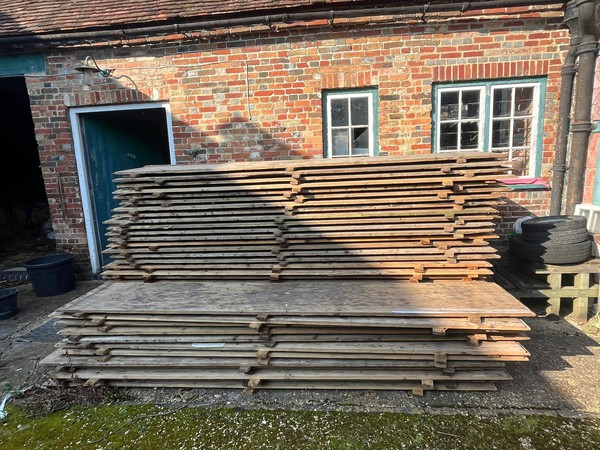 100x Wooden Interlocking Floorboards 2.95m x 0.5m - Wantage, Oxfordshire 2