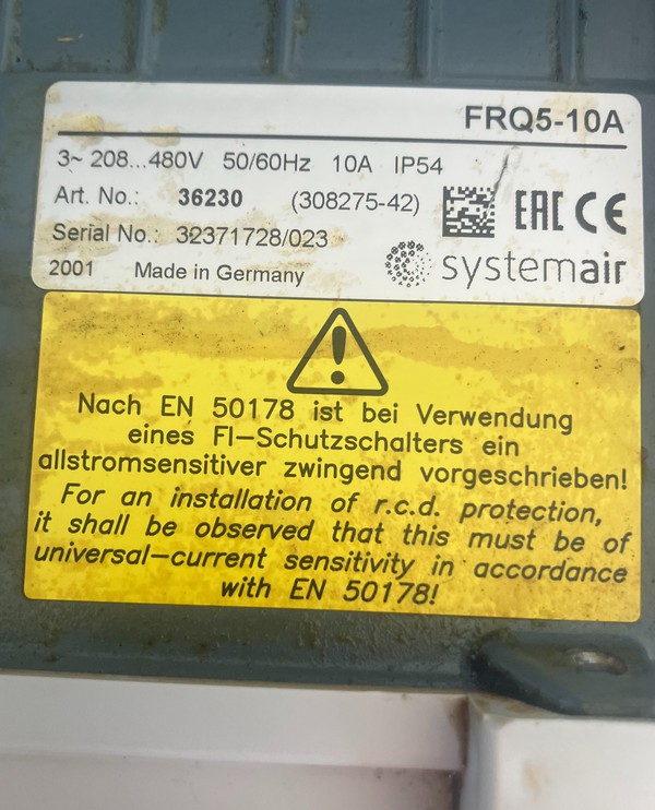 Systemair Speed Controls For Sale
