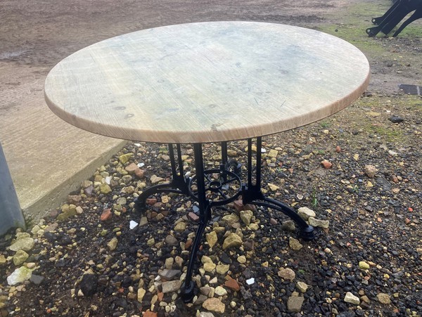 6x 1m Round All Weather Patio Tables For Sale