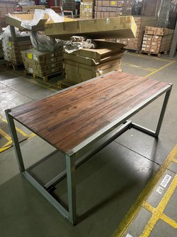 New Large Industrial Dining Table For Sale