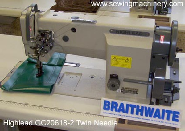 Industrial sewing machine twin needle