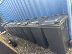 Secondhand 10x Black Refuse Bins For Sale
