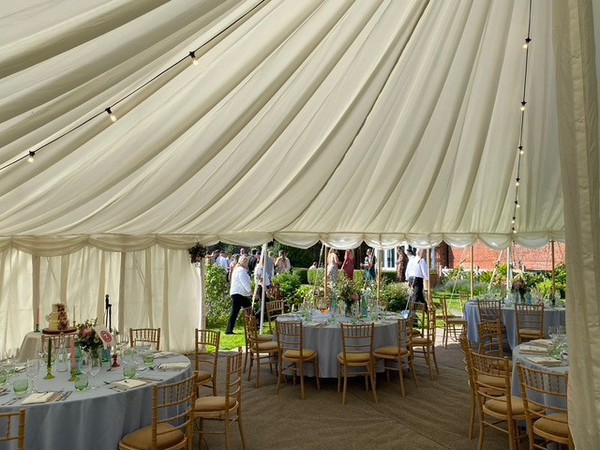 Pole marquee for sale with lining