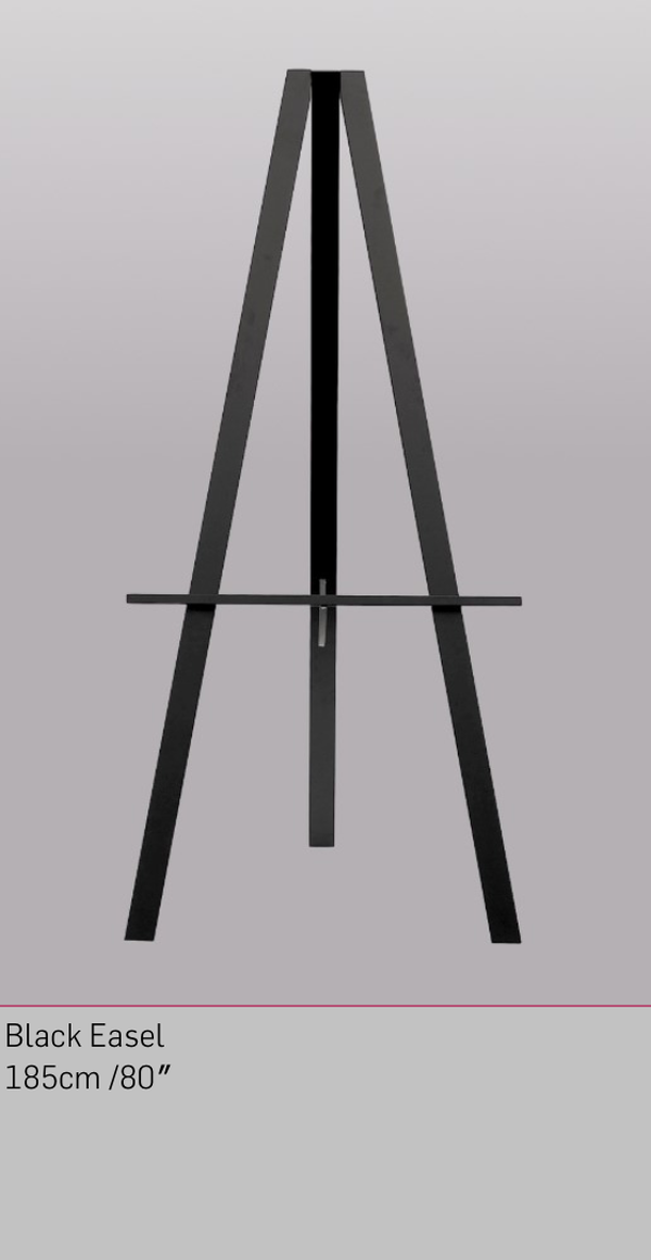 Secondhand Used 6x 185cm Tall Black Easel For Sale