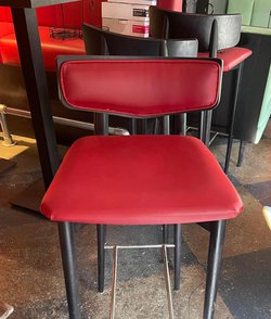 Red and Black High Bar Stools / Chairs