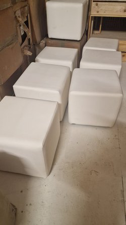 Secondhand 60x White Cube Seats Job Lot For Sale
