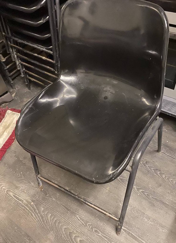 Black Plastic Stacking Chairs for sale