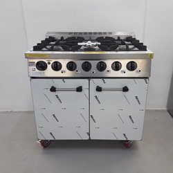 New B Grade Buffalo 6 Burner Range Cooker Oven CT253 For Sale